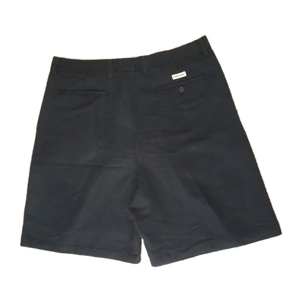 ​CHAPS GOLF MEN SHORTS SZ 36 BLACK PERFORMANCE STRETCH FLAT FRONT COMFORT WAIST